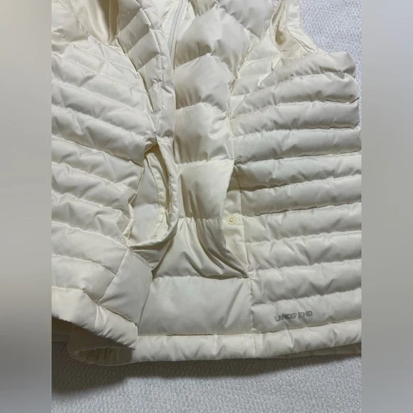 Lands End Vest Womens 1X White Down
Puffer Insulated Zip Up Outdoor Plus Size - Picture 3 of 11